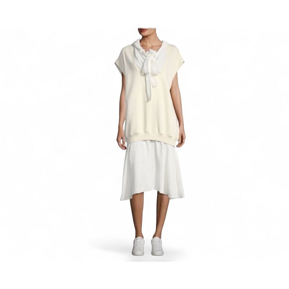 See by Chloé Hooded Dress Women's M Beige Sleeveless Knee Length Boho Chic